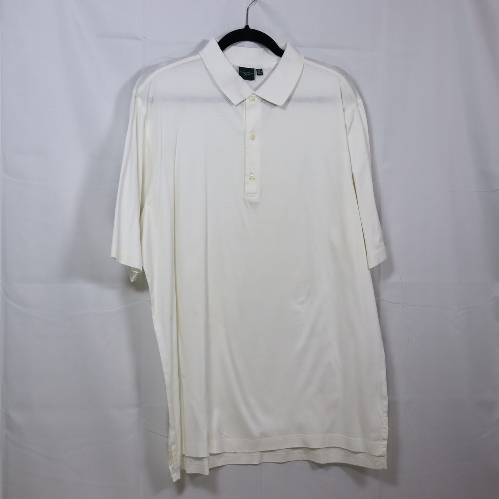 Fairway & Greene‎ Polo Shirt XL White Mens Short Sleeve Golf Signature